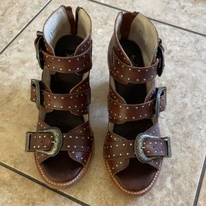 Freebird by Steven Violet Brown Heel Size 9